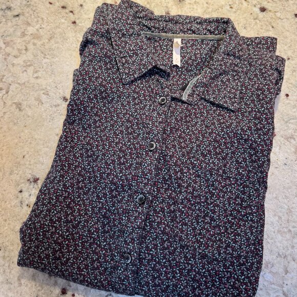 MOUNTAIN KHAKI Penny Tunic Shirt, Black Print, Size LARGE - Picture 1 of 8